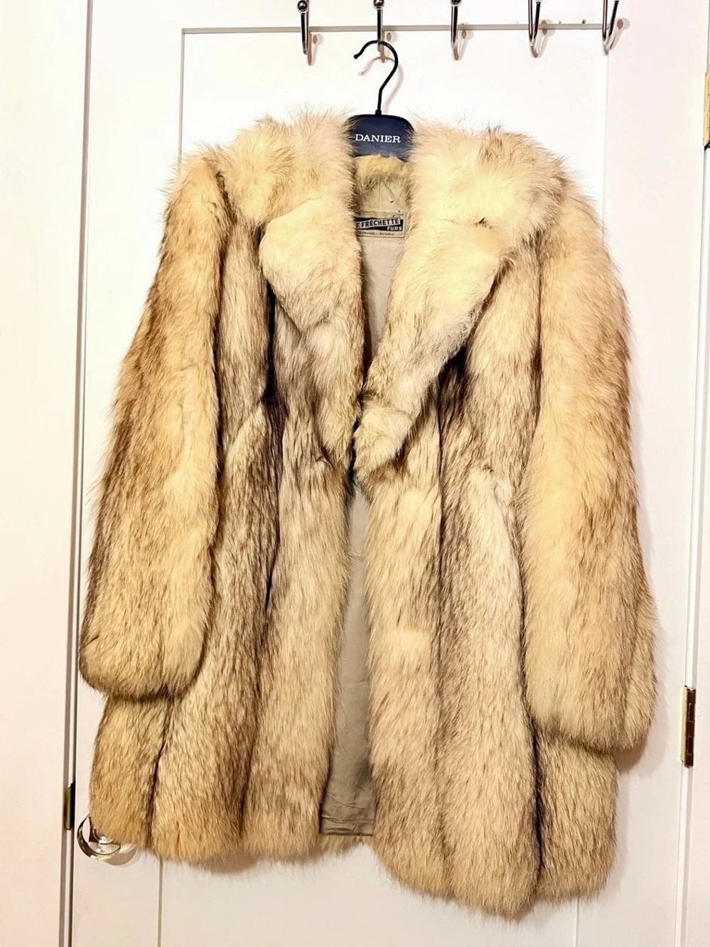 F Fréchette Fox Fur Coat in Cream
